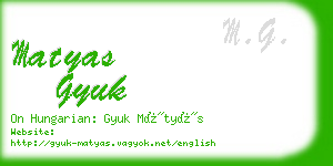 matyas gyuk business card